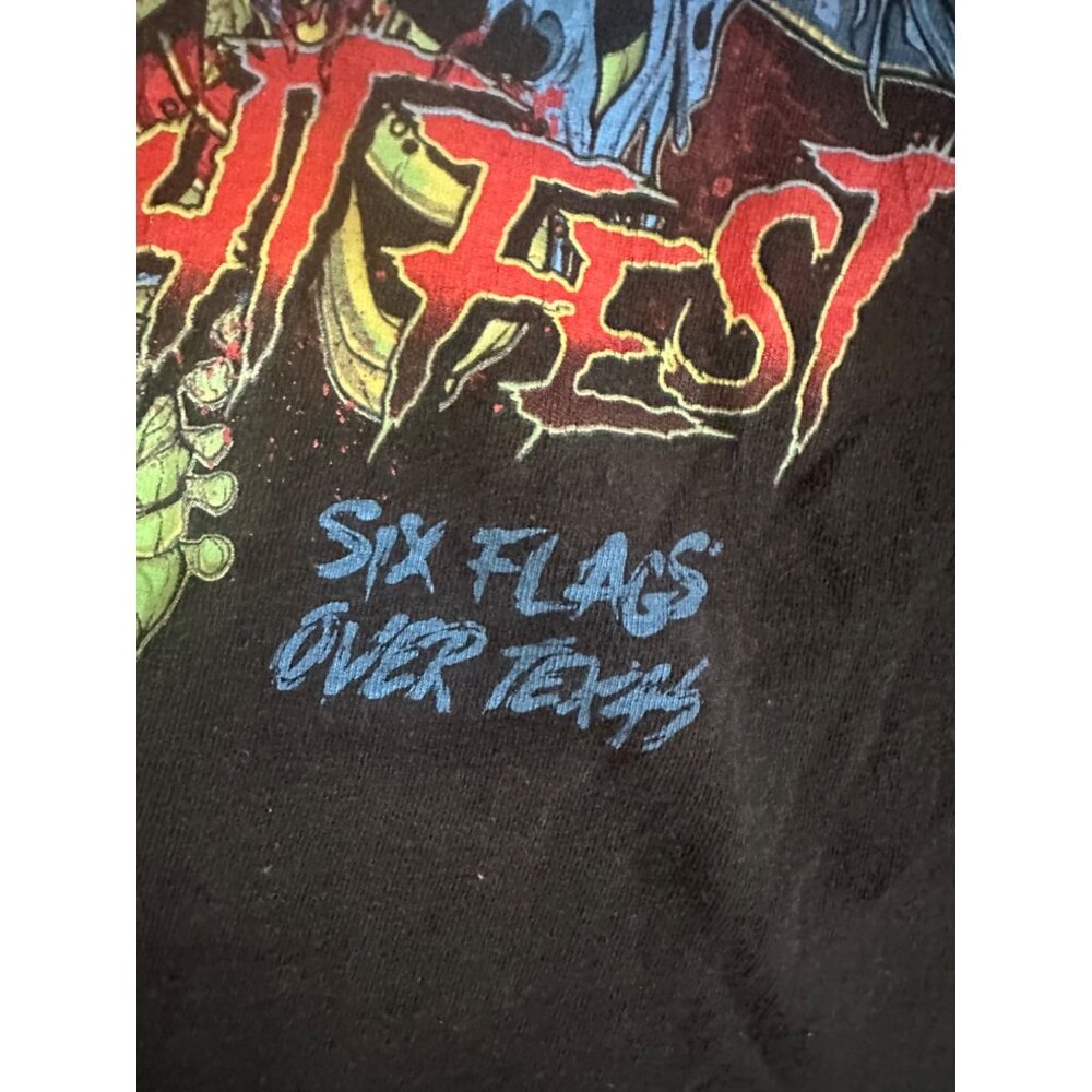 Six Flags Over Texas Fright Fest Clown T-Shirt Delta Pro Weight Adult XL Black - Picture 5 of 8